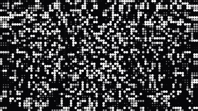 Abstract black and white pixelated digital pattern background