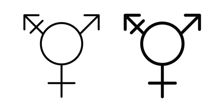 Transgender icon vector designs set