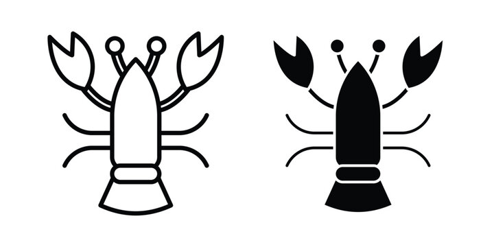 Lobster icon vector designs set