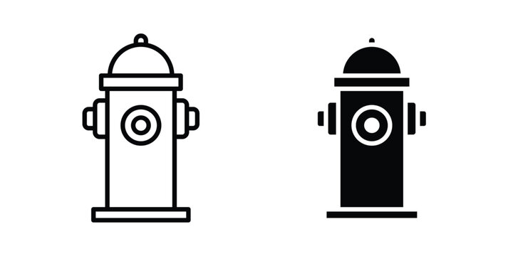 Fire hydrant icon vector designs set
