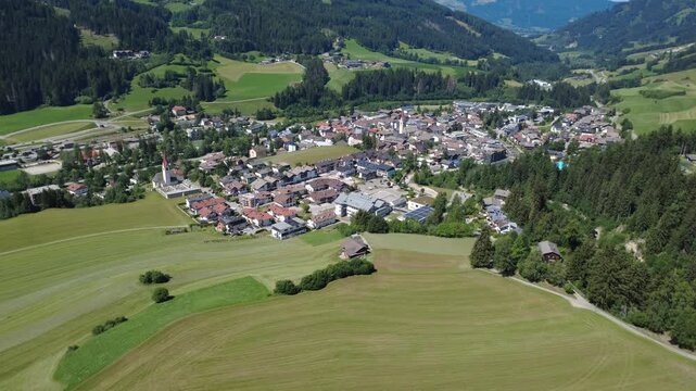 Welsberg-Taisten in the Puster Valley South Tyrol Aerial View