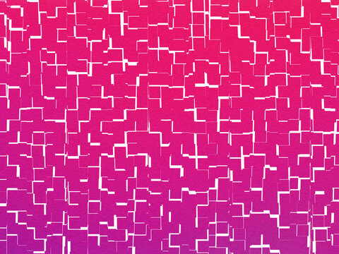 Abstract geometric pattern with white lines on a vibrant pink and purple gradient background
