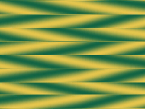 Abstract green and yellow striped background with optical illusion effect