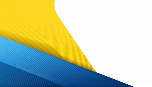 Abstract Lower Third Design Background On White Color Is Blue And Modern Yellow