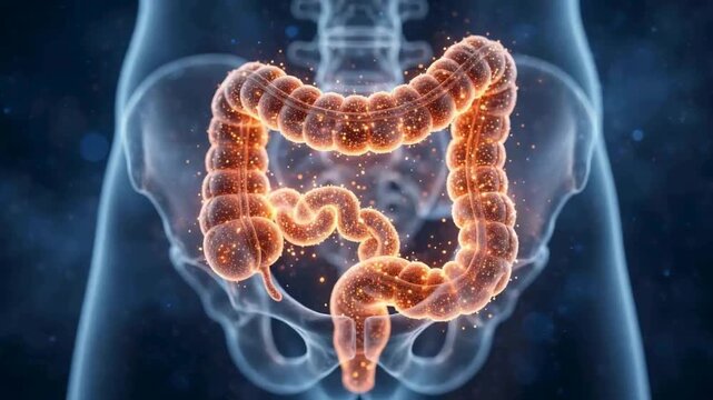 Gastrointestinal colon muscle wave contraction mapping internal human intestinal tract