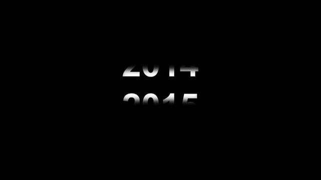 Dynamic scrolling progression timeline animation of 2010 to 2015 years. Scrolling Timeline 2015 Text Animation on Black Background. Vertical Progression from Past.4vedio