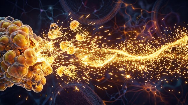 Microscopic World of Cell Division and Energy Burst