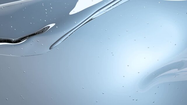 3d rendering abstract liquid fluid animation with bubbles