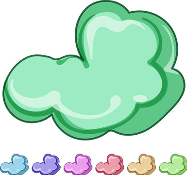 stench smell fart cartoon. breath gas, dirty stink, unpleasant aroma stench smell fart sign colorful illustration