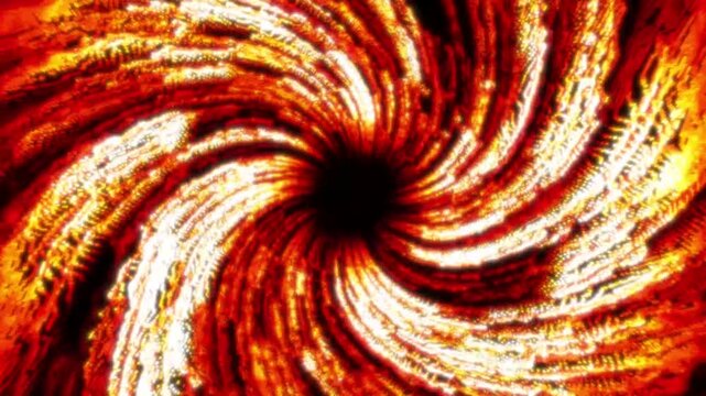 Golden And Red Particle Spiral Seamless Loop Animation