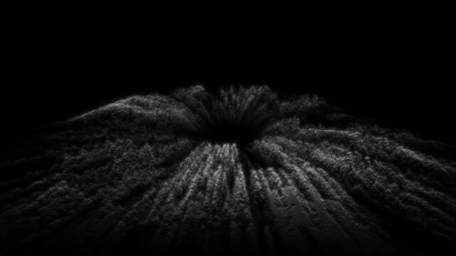 bstract Monochrome Particle Landscape Seamless Loop Motion Background