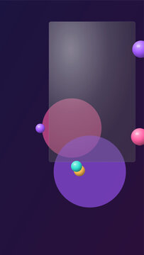 Modern glassmorphism ui card design abstract gradient shapes for website app interfaces