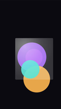 Modern glassmorphism ui card design abstract shapes with blurred transparency for web and app interfaces