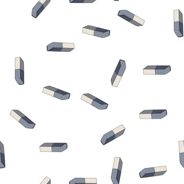 pattern school eraser cartoon. school eraser sign vector