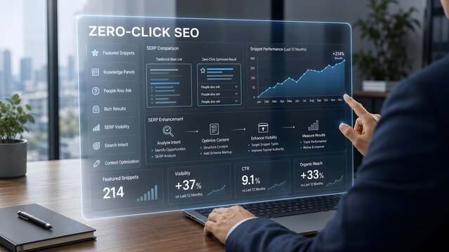 Zero click seo strategy data analytics serp optimization for increased organic traffic