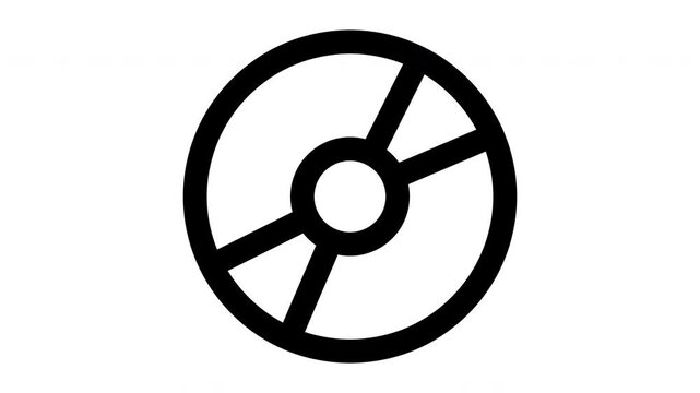 cd animated Line Icons Premium 4K, Modern Minimal Outline Motion Graphics Collection