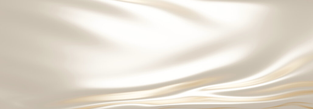 Luxury pearl color fabric background with copy space 3D render