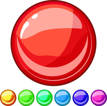app round game button cartoon. banner download, modern menu, sign kit app round game button sign colorful illustration