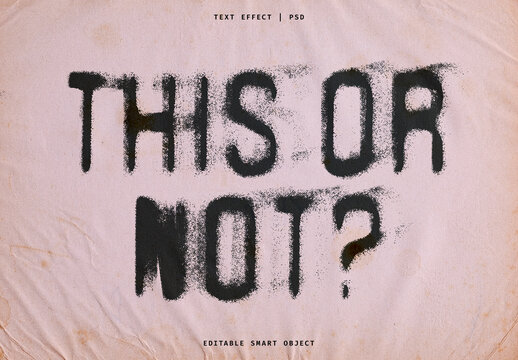 Ink Smudged Text Effect