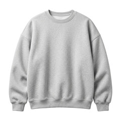 Blank grey long sleeve crewneck sweatshirt flat lay © BTG