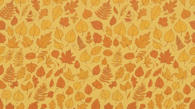 Festive thanksgiving autumn leaves pattern seamless fall foliage background for holiday decorations november celebrations