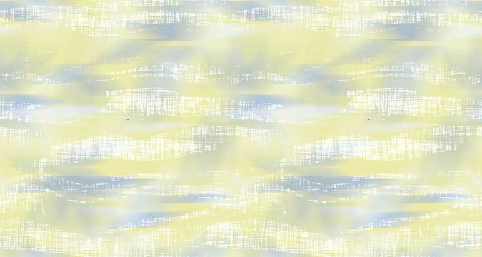 Seamless Abstract Texture Vector Illustration With Yellow And Blue Cross Hatch Watercolor Pattern