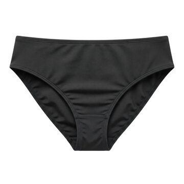 Black cotton women panties briefs front view