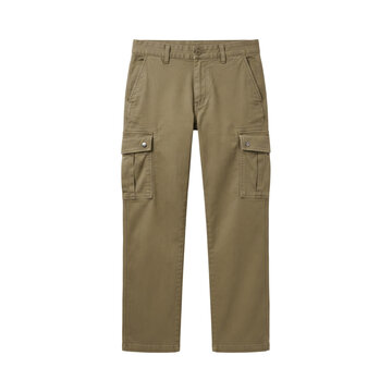 Olive green men cargo pants with side pockets