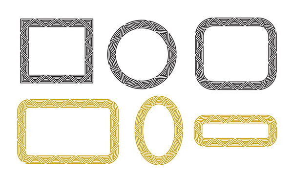 set of frames. Pattern border strock or frame set