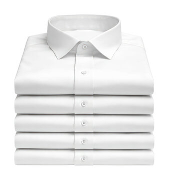 PNG Stacked white dress shirts
