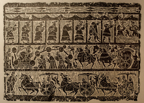 Chinese ink rubbing, Pigments on cloth