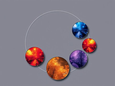 Minimalist design featuring interconnected circles, minimalism, art