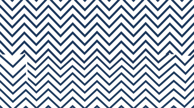 Seamless zigzag chevron pattern in navy blue and white with seamless, background