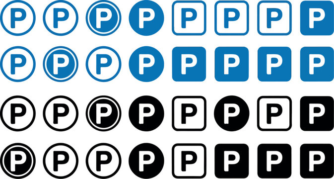 : Parking icons.