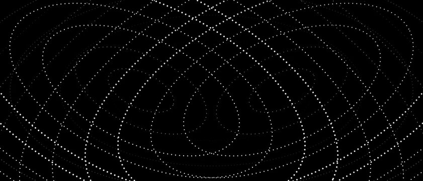 Abstract dual core halftone moire pattern background vector illustration
