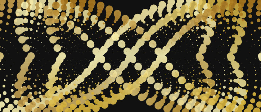 Interlocking halftone infinity ribbon abstract geometric pattern vector illustration