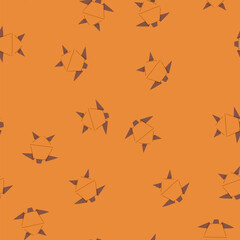 Fototapeta premium pattern butterfly origami animals cartoon. dog fish, horse bird, fox turtle butterfly origami animals sign. seamless vector illustration