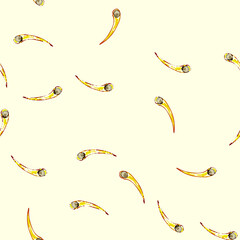 seamless pattern space meteor cartoon. asteroid universe, star fire, astronomy galaxy space meteor sign vector © PikePicture