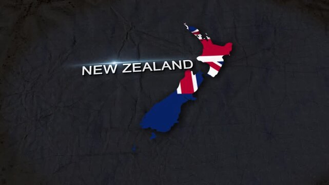 New Zealand Map Animation 4K