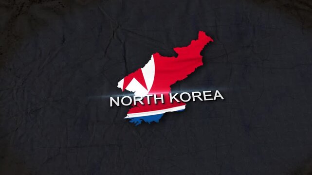North Korea Map Animation 4K