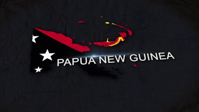 Papua New Guinea Map Animation 4K