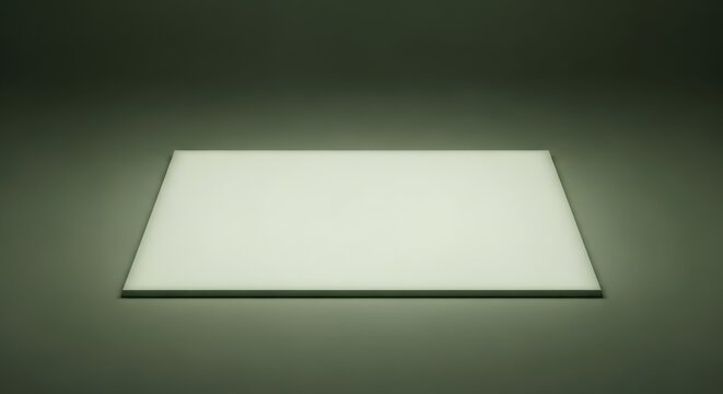 Illuminated Rectangular Panel Displaying Gentle Diffusion of Light Offering a Luminous Surface for Creative Design Applications and Product Showcasing Evoking a Sense of Calm Clarity and Purity in Com