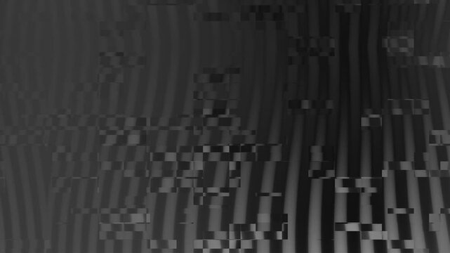 4K Abstract Dark Gray Digital Glitch Motion Background Loop for Video Overlay. Concept Animation for AI Technology, Cyber Security and Futuristic Motion Design Templates
