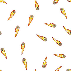 pattern fire meteor cartoon. astronomy galaxy, sky night, light cosmos fire meteor sign vector © PikePicture