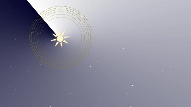 Golden Starburst Light Rays Abstract Motion Graphic Video