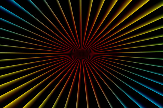 Abstract Rainbow Radial Burst Lines Background