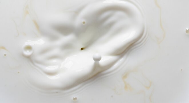 Milk splash macro close up