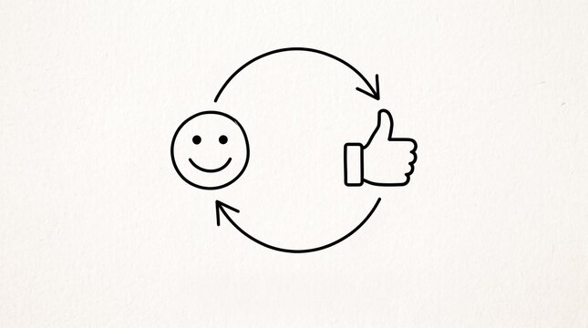 Smiley face and thumbs-up feedback loop