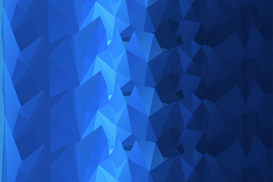 Blue Crystalline Geometric Abstract Background
