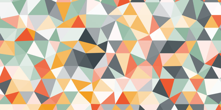 Abstract multicolor Triangular mosaic texture pattern background.